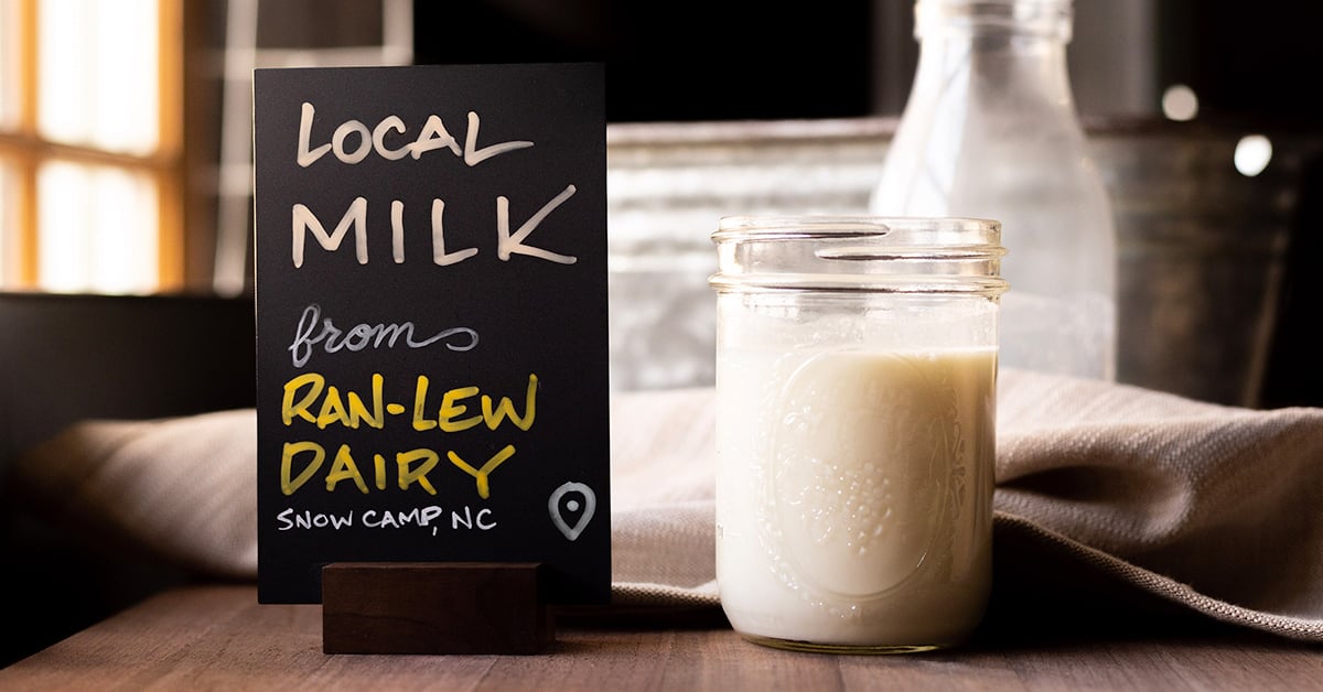 local milk from ran-lew dairy